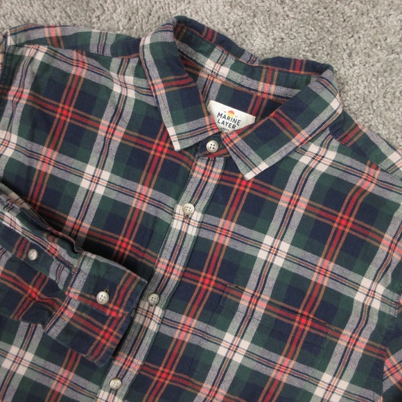 Marine Layer Other - Marine Layer Shirt Mens Large Plaid Tartan Twill Flannel Outdoor Work Button Up
